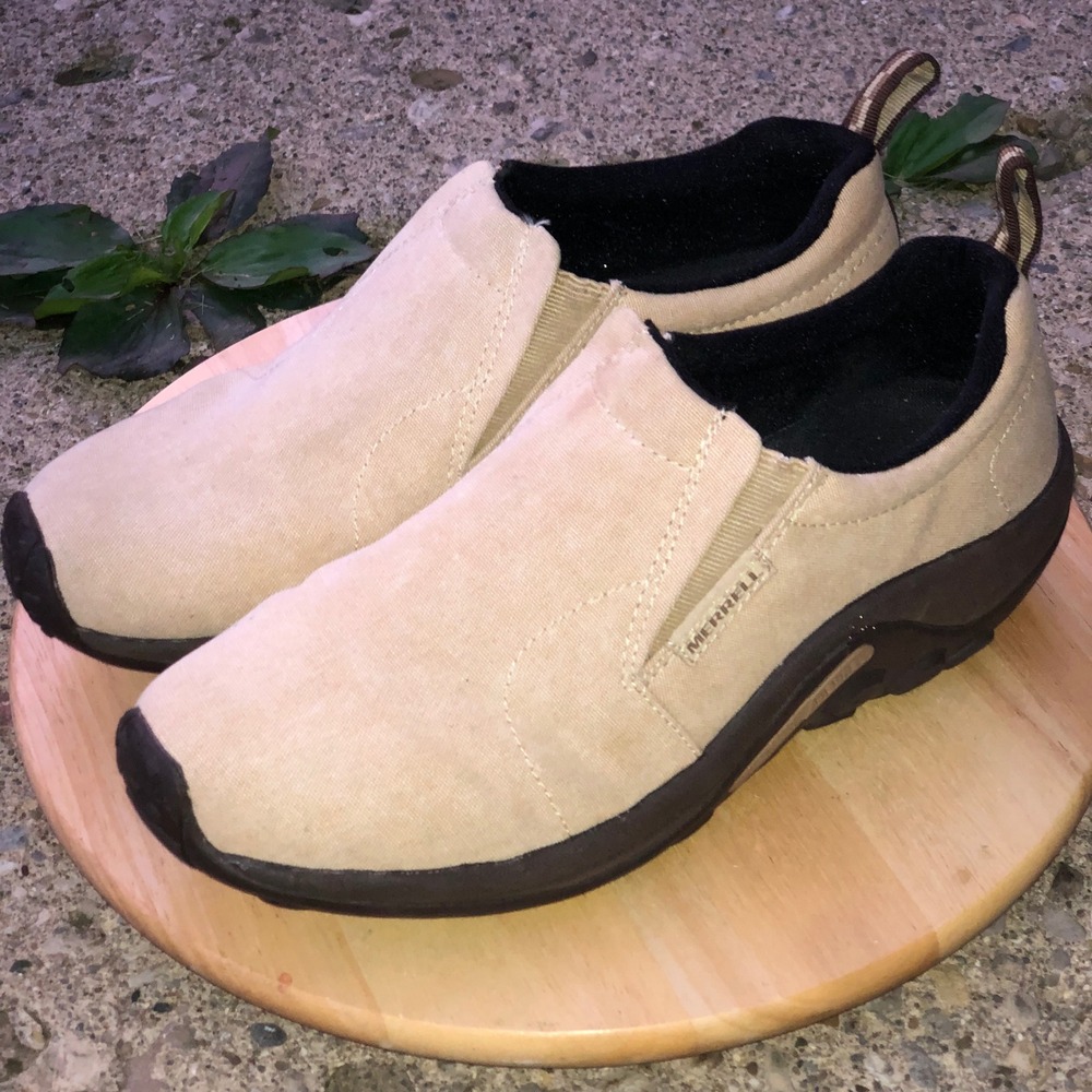 Merrell Jungle Moc Slip On Hiking Shoes Mens 10.5 Canvas Loafers Rucksack J53079